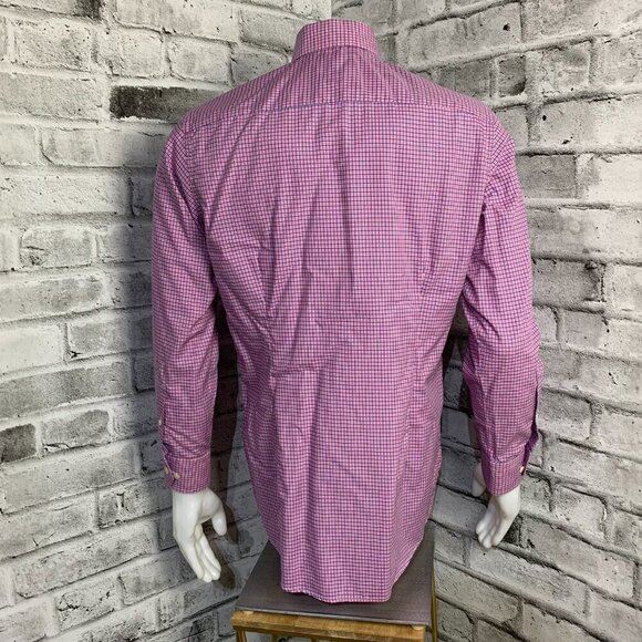 Eton Contemporary Check Button Down Dress Shirt - Picture 6 of 14